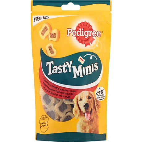 Hrana uscata pentru caini Pedigree Tasty Bites cubulete gumate 130g