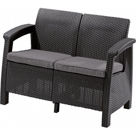 canapea exterior keter corfu love seat gri