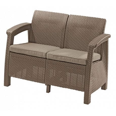 canapea exterior keter corfu love seat cappuccino