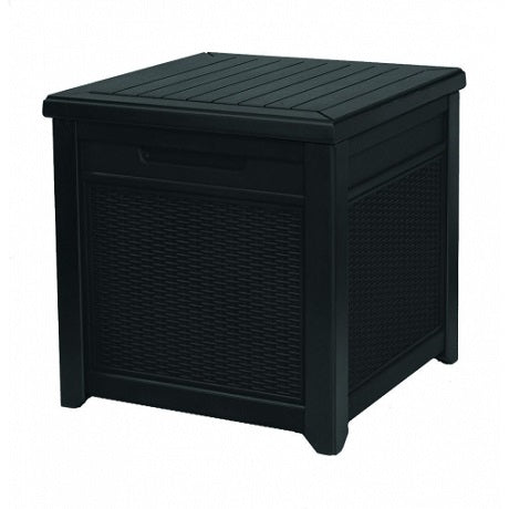 cutie depozitare tip masuta Keter Cube rattan grafit 208l