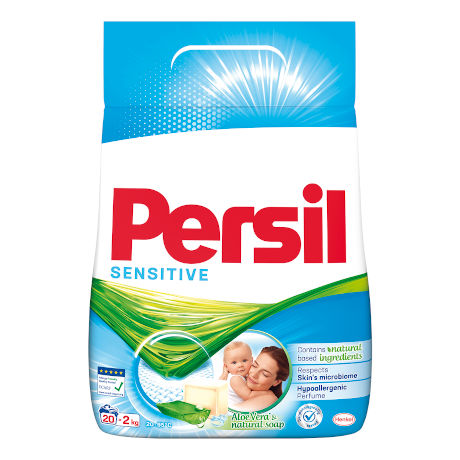 detergent rufe pudra persil sensitive 2kg 20spalari