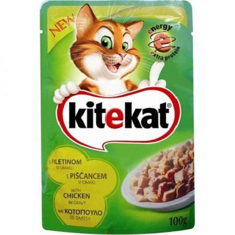 hrana umeda pentru pisici kitekat pui 100g