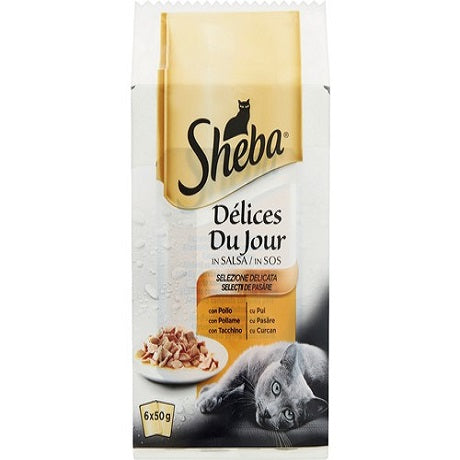 hrana umeda pentru pisici sheba pui 50g 6plicuri