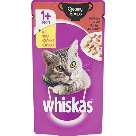 hrana umeda pentru pisici whiskas creamy soup vita 85g