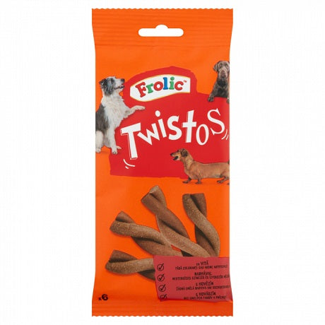 hrana uscata pentru caini frolic twistos vita 105g