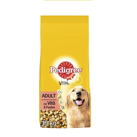 hrana uscata pentru caini adulti pedigree vita si pasare 15kg