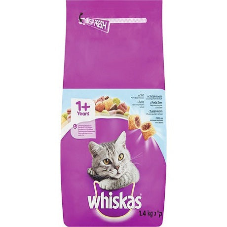 hrana uscata pentru pisici whiskas ton 1.4kg