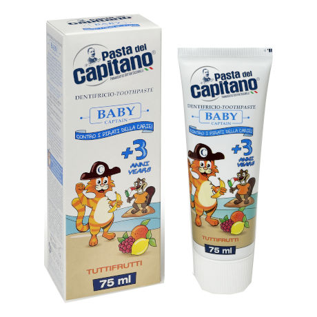 pasta de dinti del capitano pentru copii cu aroma de fructe 75ml
