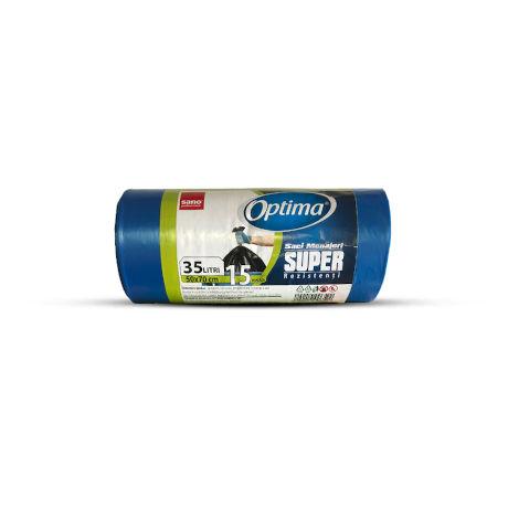 Saci menajeri Sano Optima Albastri 15buc 35l
