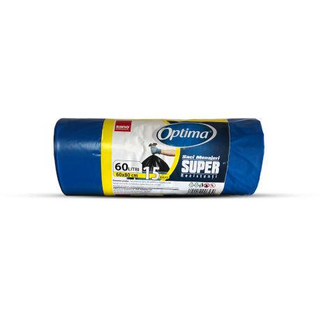 Saci menajeri Sano Optima Albastri 15buc 60l