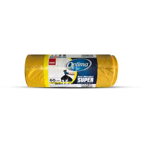 Saci menajeri Sano Optima Galbeni 15buc 60l