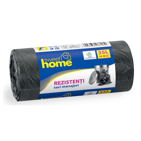 saci menajeri sweet home 50bucati hdpe 35l