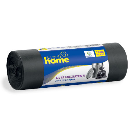 saci menajeri sweet home ultra rezistenti 10bucati ldpe 120l